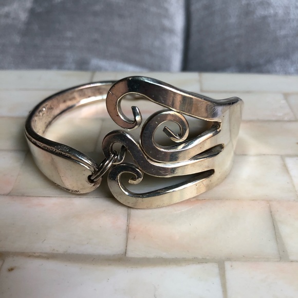 ❌SOLD❌Silver Cuff Bracelet | Fashioned Silverware - Picture 7 of 8